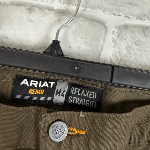 ARIAT Rebar M4 Duraster Dark Green Reinforced Knee Cargo Pants Mens 38 x 30 NWT - Picture 3 of 12